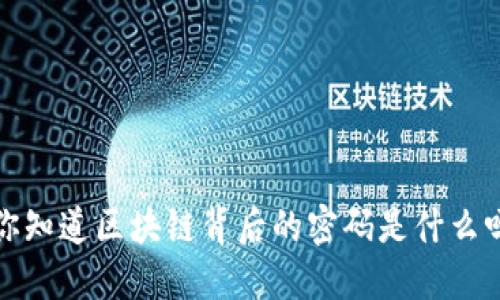  你知道区块链背后的密码是什么吗？