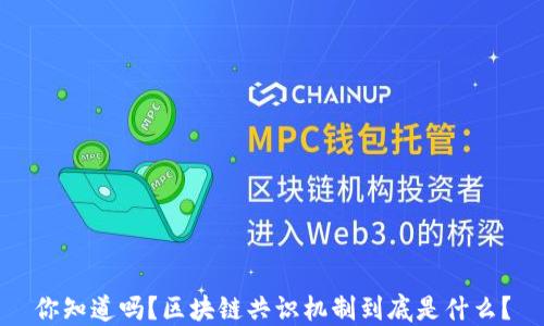 
你知道吗？区块链共识机制到底是什么？